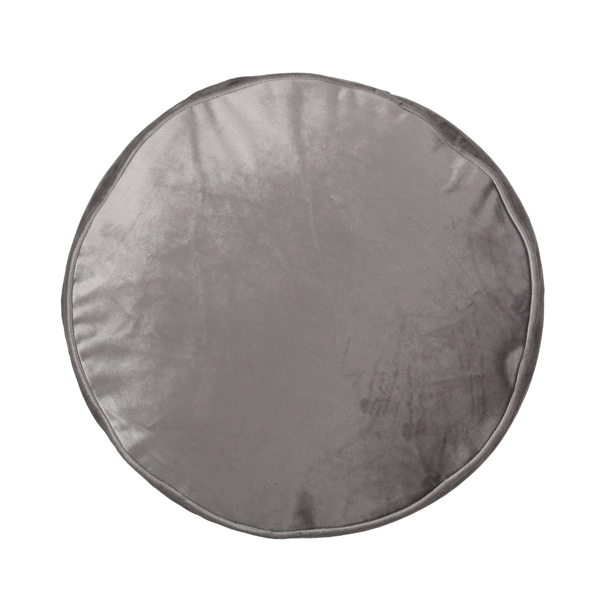 Cylinder Pouf Ottoman with Polystyrene Bead Filling - Dark Gray or Dark Brown