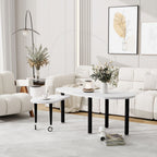 Rotatable Cocktail Table with 360 Degree Rotating Top – Solid Wood Legs
