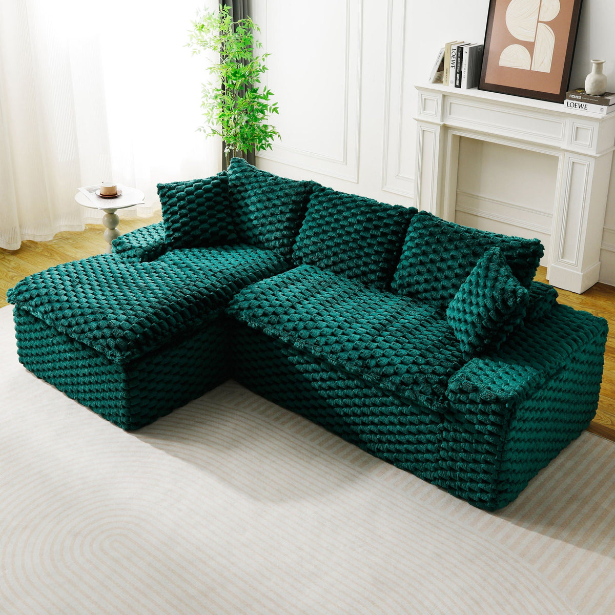 Convertible Modular Sectional Sofa with Twin Seat and Chaise - Multiple Colors