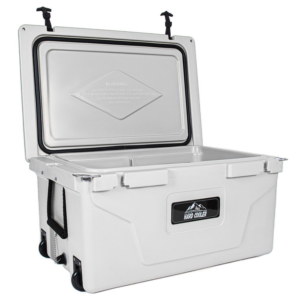 110 Quart Heavy-Duty Cooler with 2.4" Foam Insulation - White