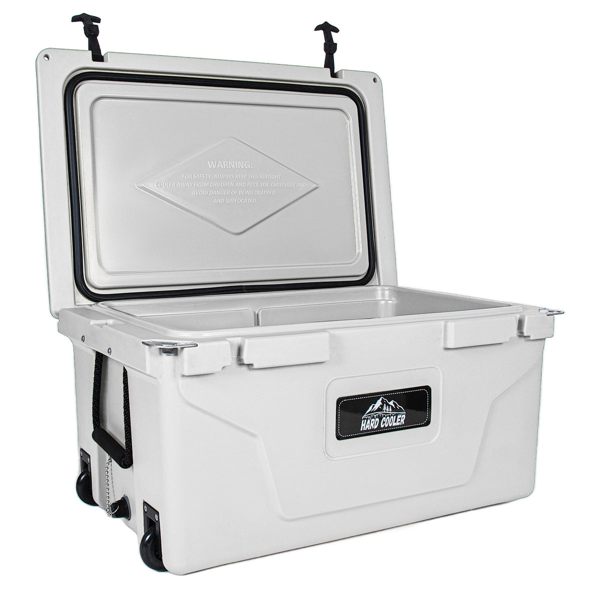 110 Quart Heavy-Duty Cooler with 2.4" Foam Insulation - White