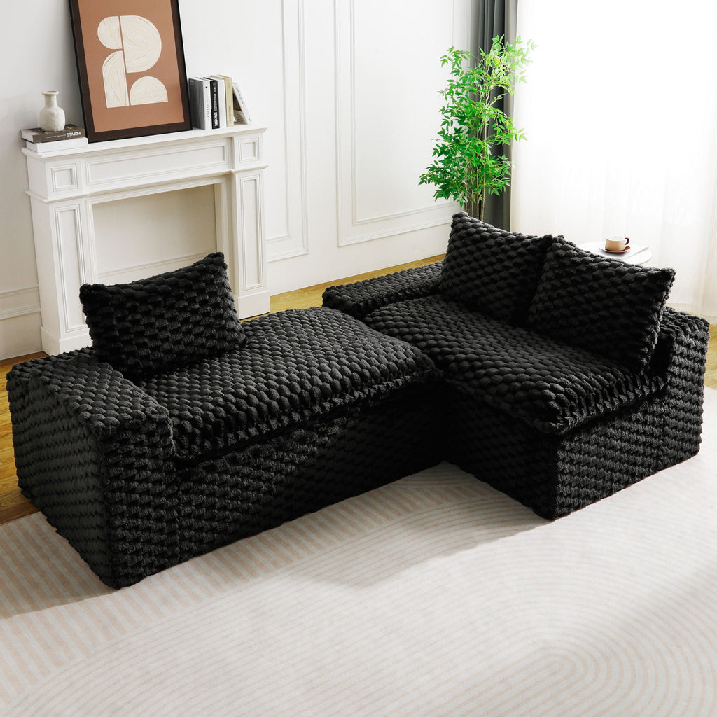 Convertible Modular Sectional Sofa with Twin Seat and Chaise - Multiple Colors