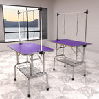Folding Pet Grooming Table with Adjustable Arm - Multiple Colors