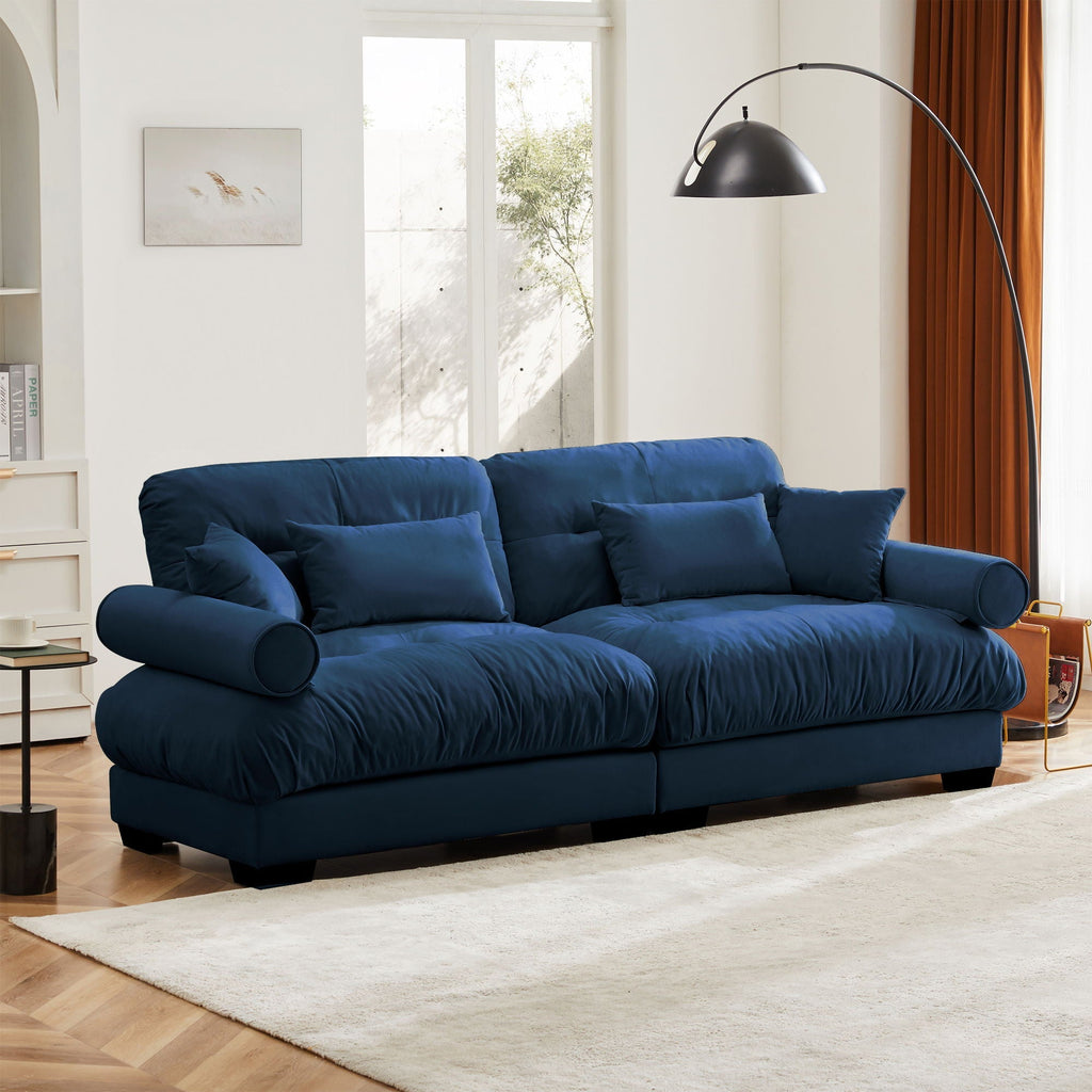 Modern Oversize Sofa with Cloud-Like Comfort - Fabric Stationary Sofa