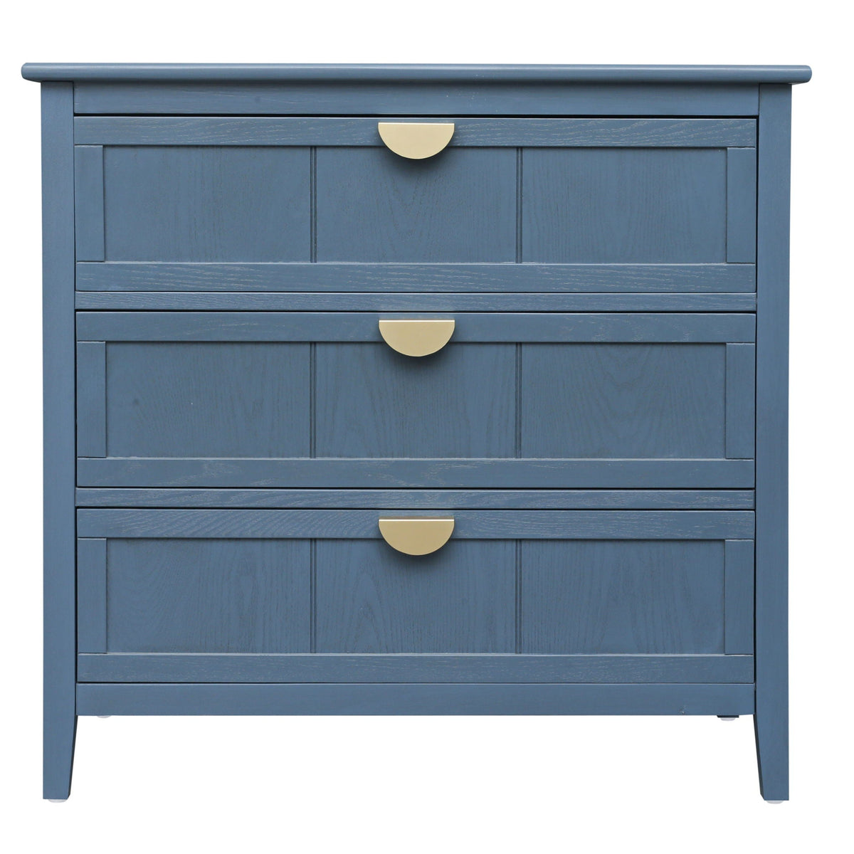 Classic 3 Drawer Cabinet with Hand-Stained Finish - Blue