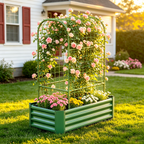 2-in-1 Raised Garden Bed with Trellis