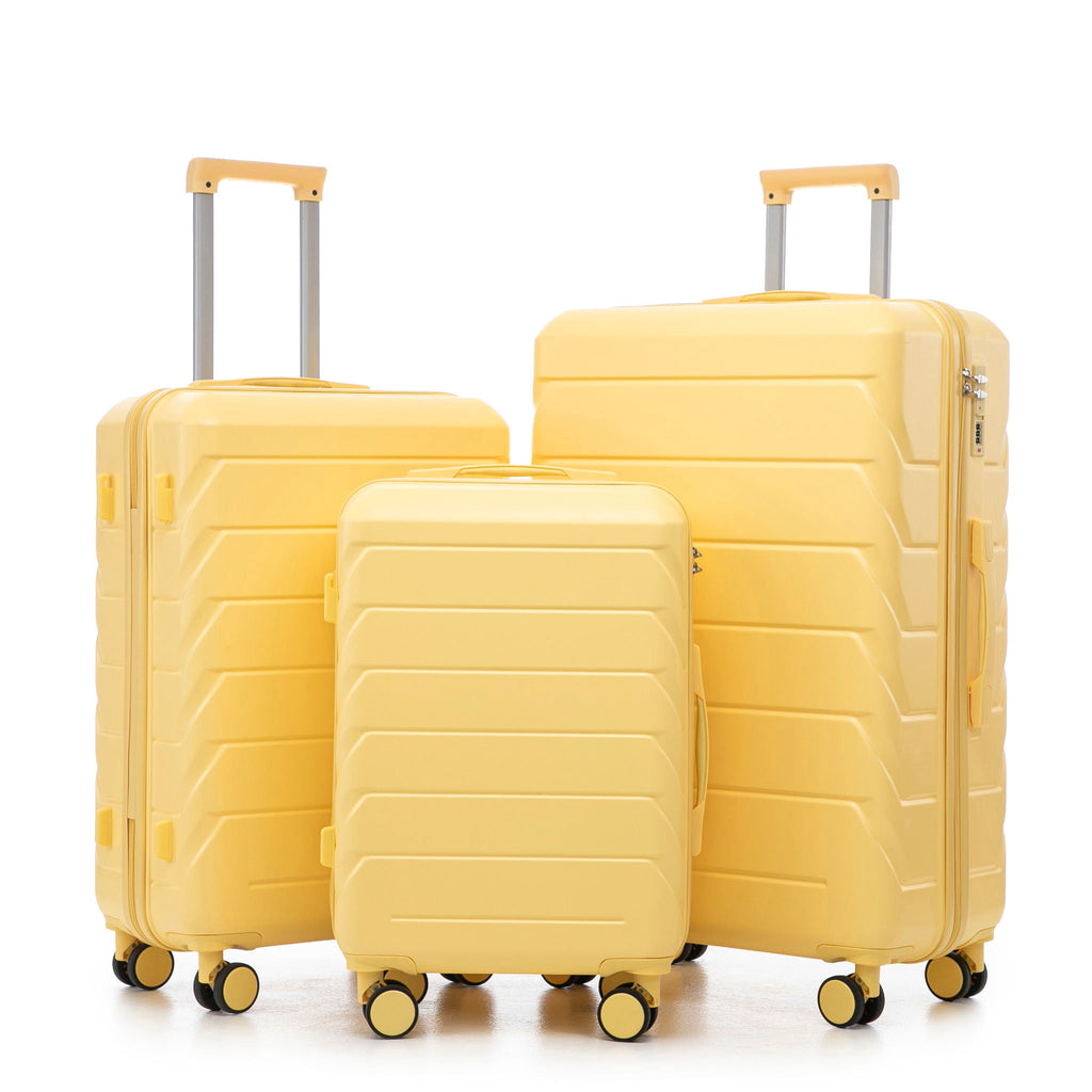 3 Pieces Set Spinner Wheel Luggage With Combination Lock