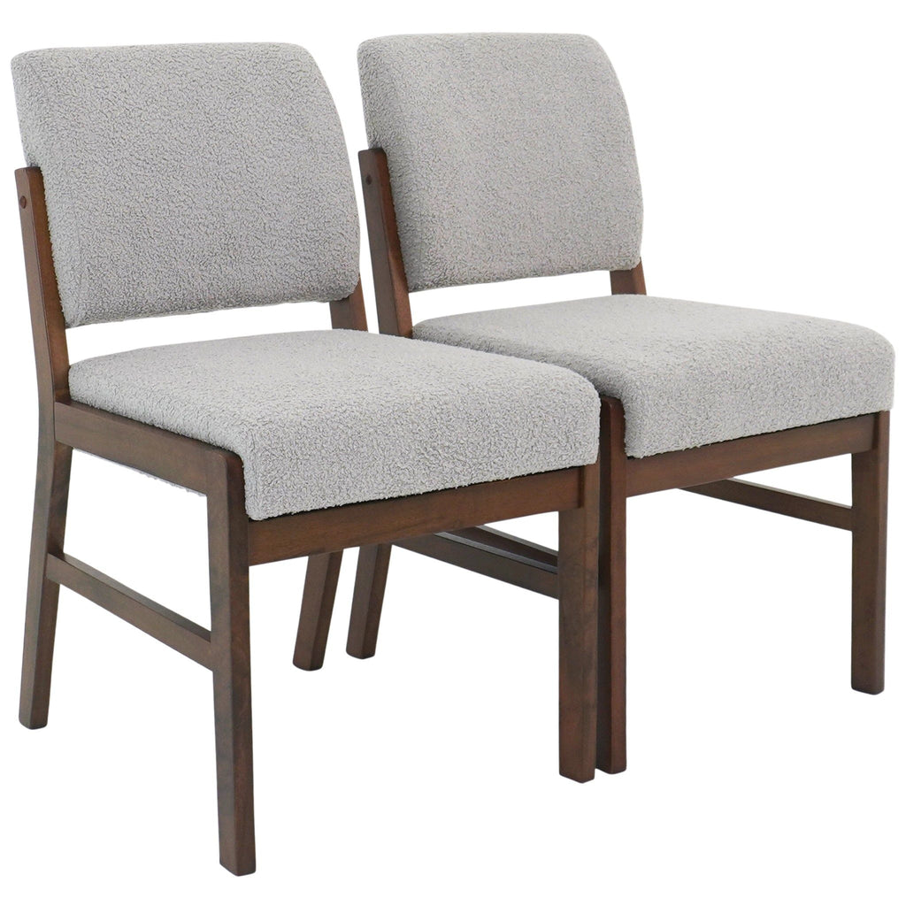 Light Gray Dining Chair Set of 2 with Lumbar Support - Caldwell