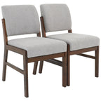 Light Gray Dining Chair Set of 2 with Lumbar Support - Caldwell