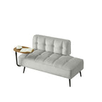 54-Inch Modern Two-Seater Velvet Sofa with Rotating Table