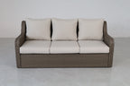 Luxury Rattan Patio Conversation Set with Swivel Chairs & Sofa - Light Gray