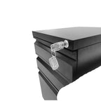 Metal Drawer Mobile File Cabinet with Lock for Secure Organization - White or Black