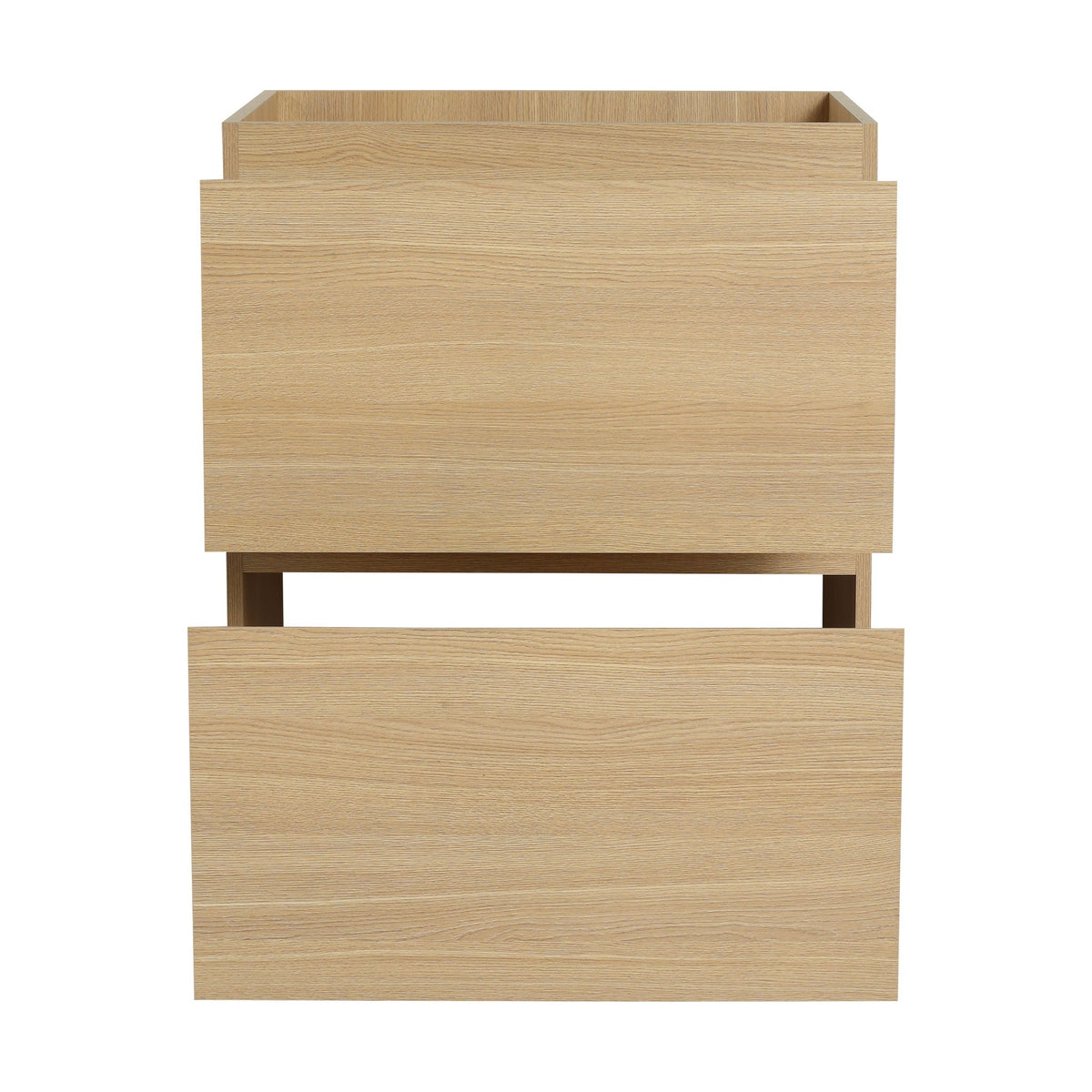 Modern Freestanding Bathroom Vanity Cabinet with Double Drawer - Light Brown or Dark Brown