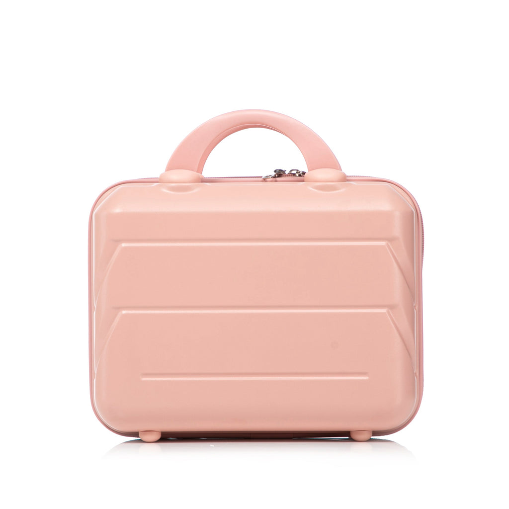 ABS 2-Piece Luggage Set with Spinner Wheels and Combination Lock - Pink