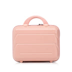 ABS 2-Piece Luggage Set with Spinner Wheels and Combination Lock - Pink