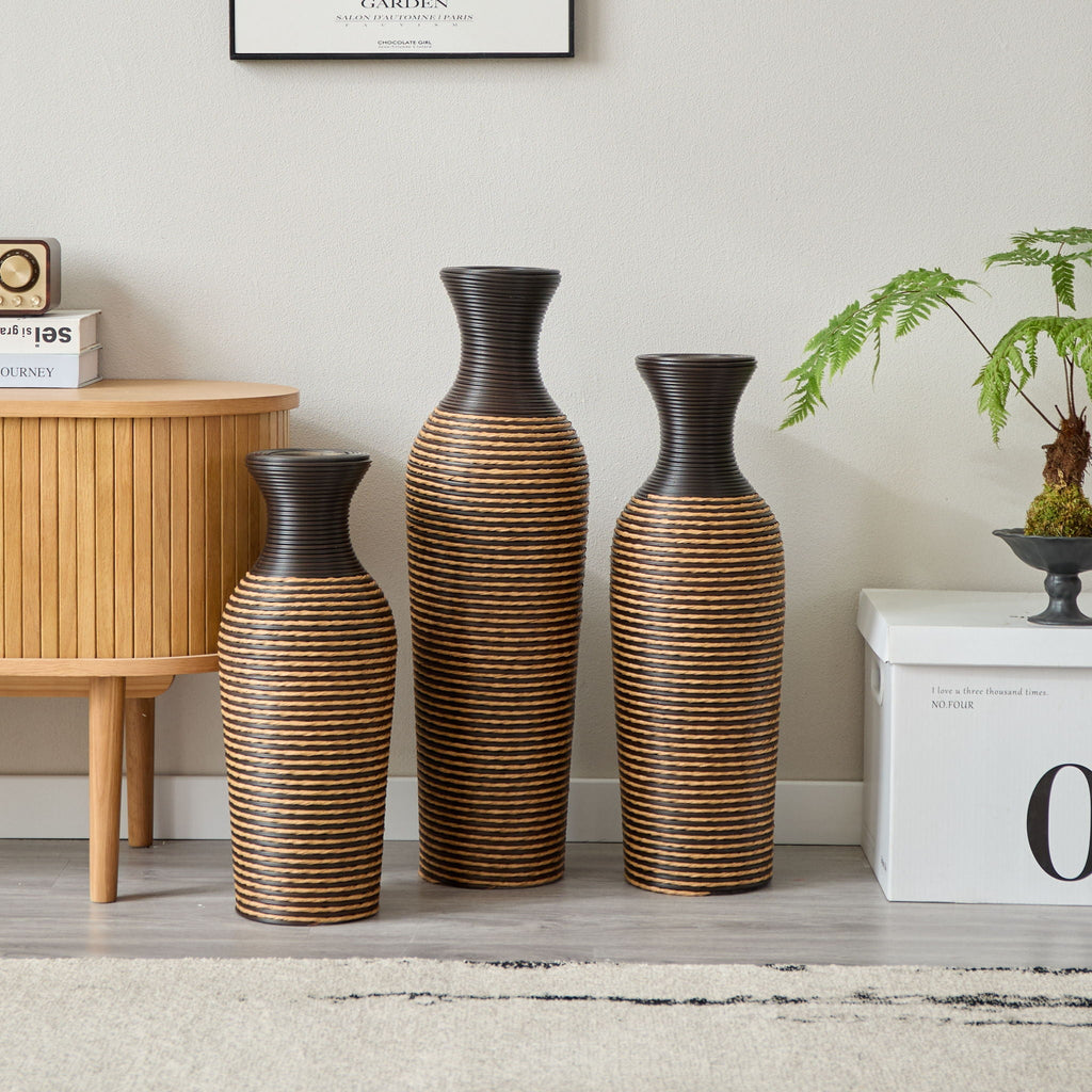 Classic And Neat Floor Vase with High Independent Stand - Multiple Colors