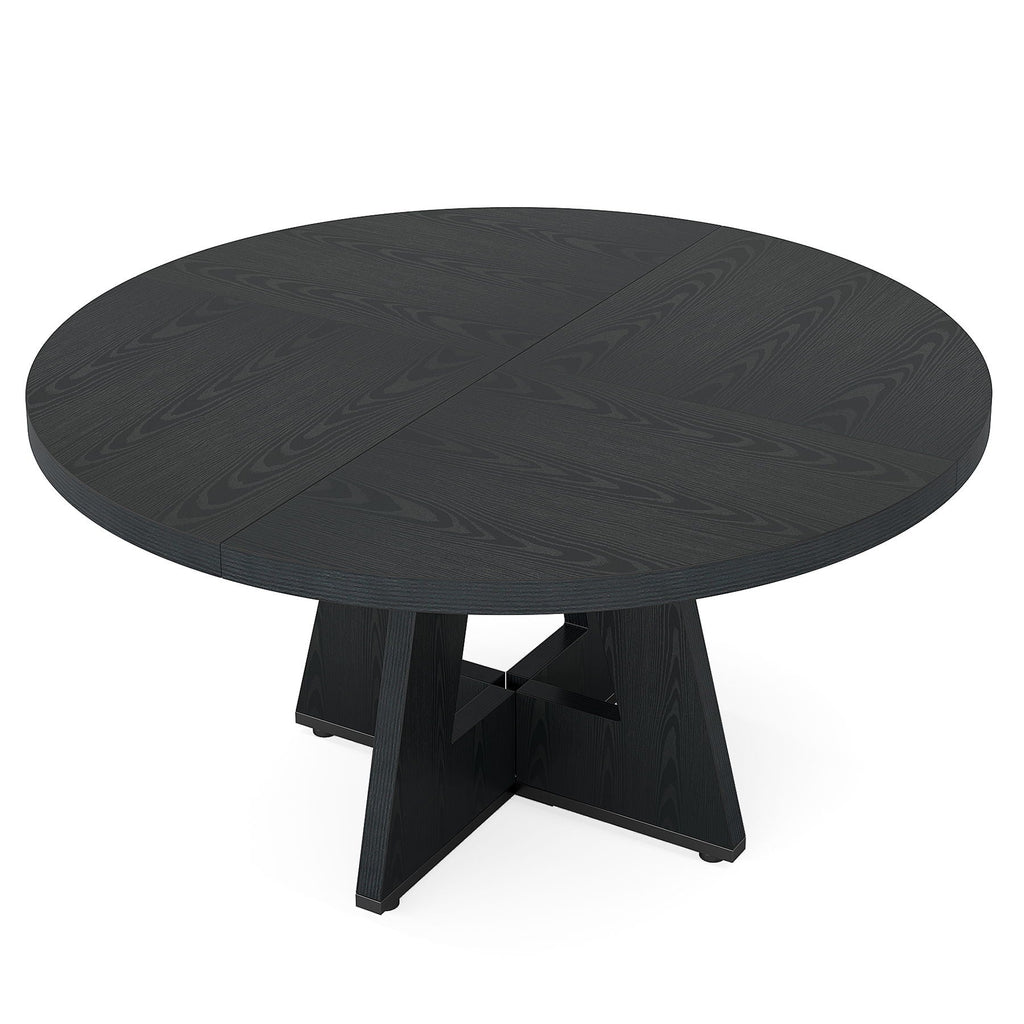 Round Dining Cross Base Kitchen Table with Engineered Wood - Assorted Colors