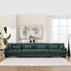 Modular Sectional Sofa Cloud Couch with Deep Seating - Light Flannelette