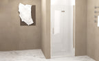 Bifold Shower Door with 6mm Tempered Glass - Brushed Nickel