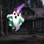 4ft Animated Inflatable Ghost with LED Illumination - Multicolor