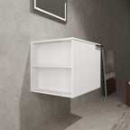 Modern Bathroom Vanity with Side Storage - Light Brown or White