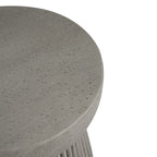 Outdoor Lightweight Concrete Side Table with Hourglass Design