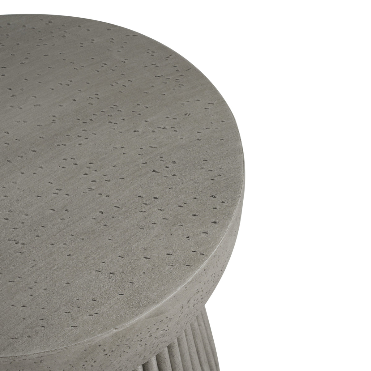 Outdoor Lightweight Concrete Side Table with Hourglass Design