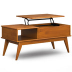 Lift Top Coffee Table with Hidden Storage - Teak