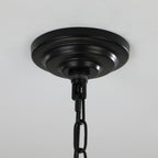 Modern 8-Light Geometric Pendant Chandelier with Adjustable Height - Chrome