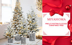 2FT Flocked Christmas Tree with Pot Base