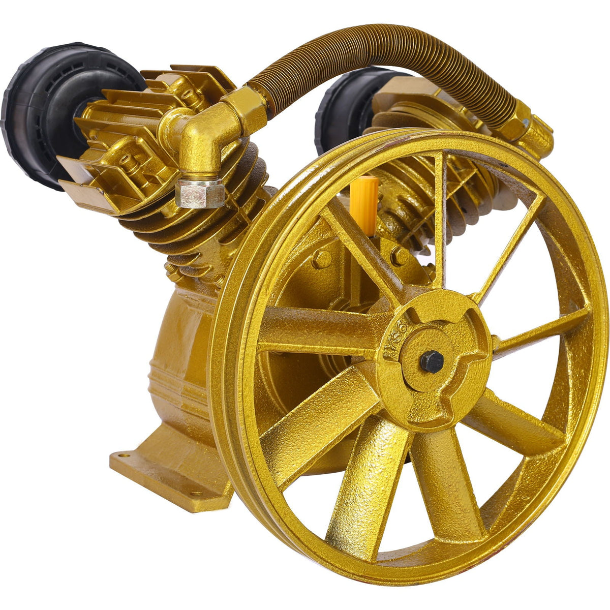 V Type Dual Cylinder Air Compressor Pump Head with 5.5HP, 21CFM - Golden