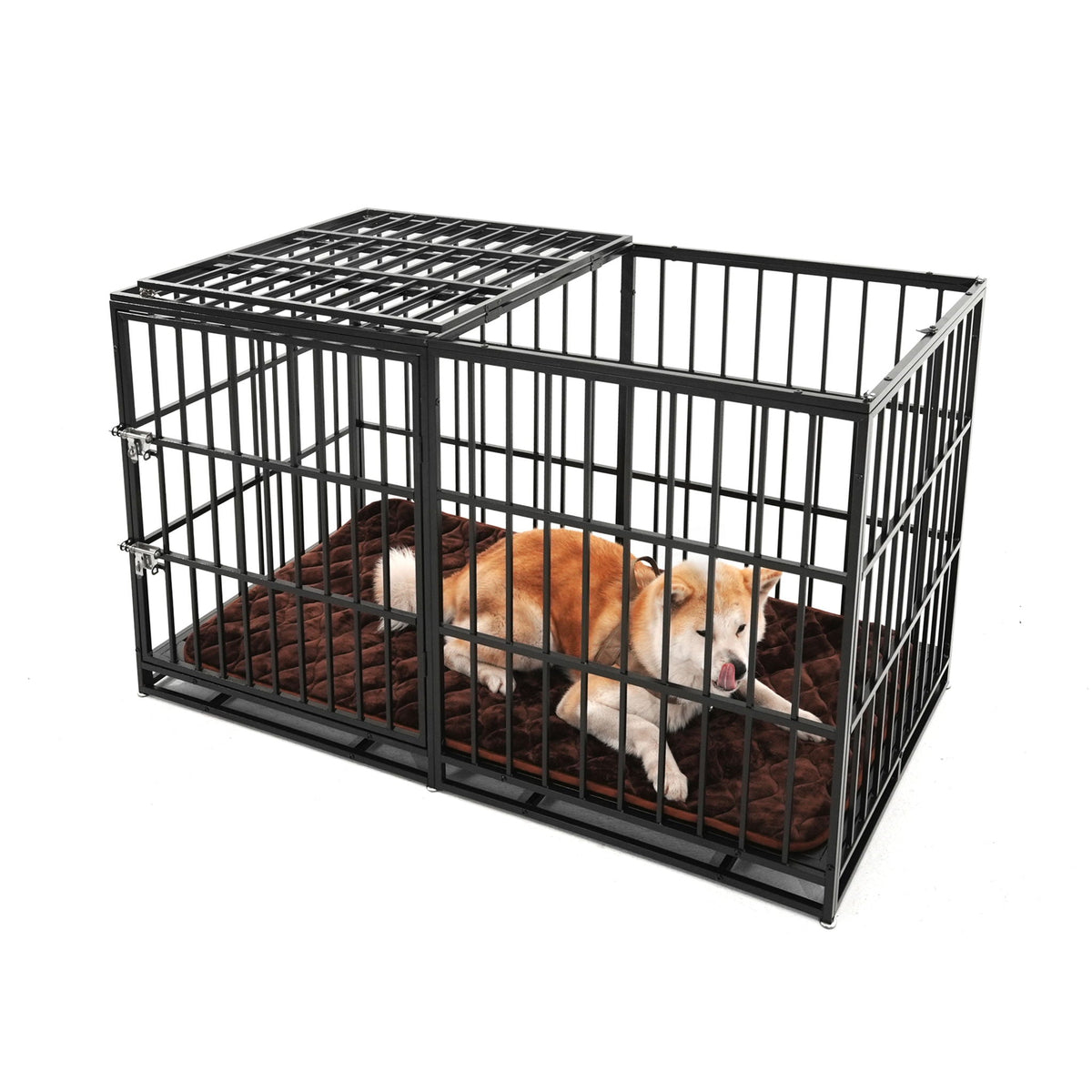 Extra Large Heavy Duty Dog Crate with Removable Pans - Black