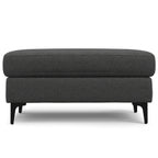 Versatile Mid Century Ottoman with Eco-Friendly Upholstery - Beige or Dark Gray
