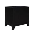 Modern Cane Accent Nightstand with 1 Drawer - Black or Light Brown
