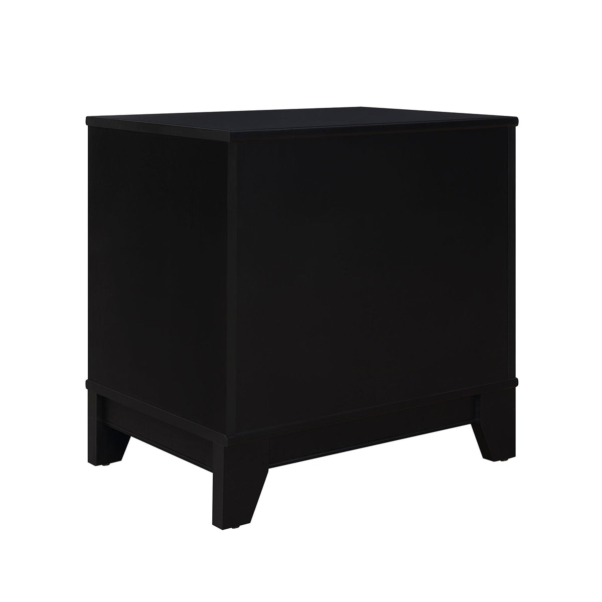 Modern Cane Accent Nightstand with 1 Drawer - Black or Light Brown