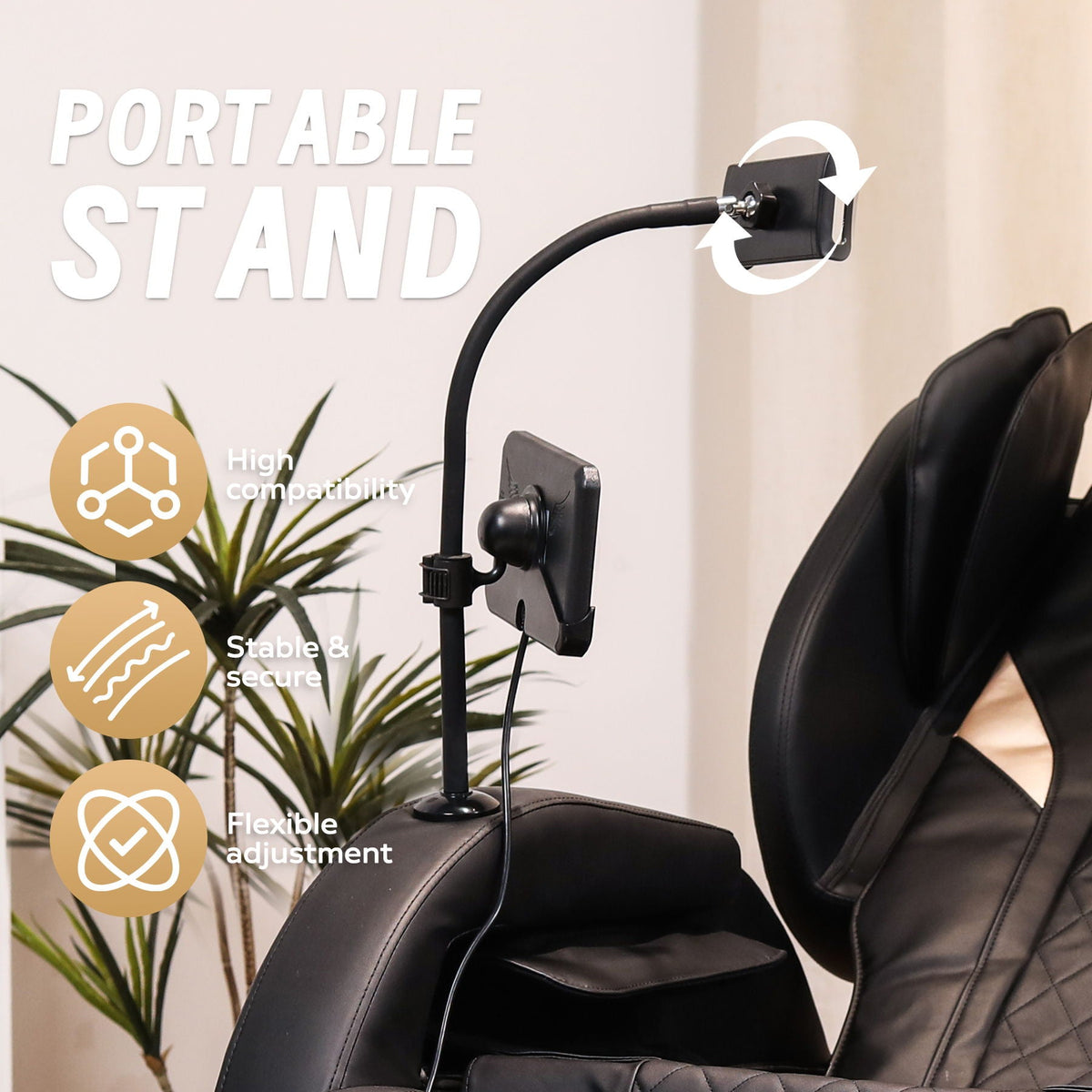 Automatic Massage Chair Recliner with Zero Gravity and Full Body Air Pressure - Black