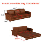 Chesterfield Sleeper Sofa with Pull Out Bed - Multiple Colors