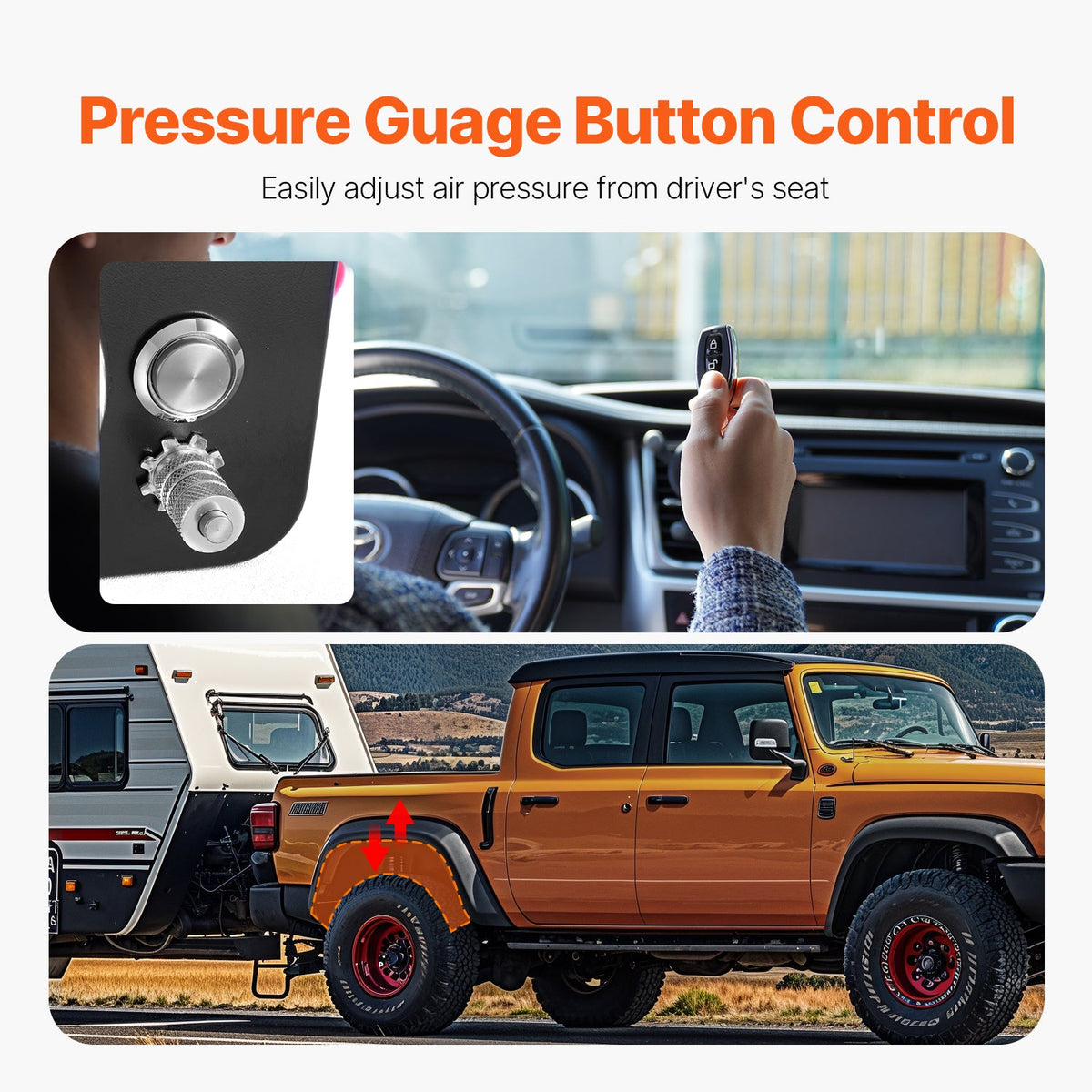 Air Shock Controller Kit 12V 100PSI for Air Suspension Systems