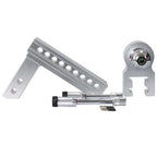 Aluminum Adjustable Trailer Drop Hitch with 8" Drop - Silver