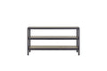 Console Table With Metal Insets - Black