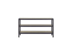 Console Table With Metal Insets - Black