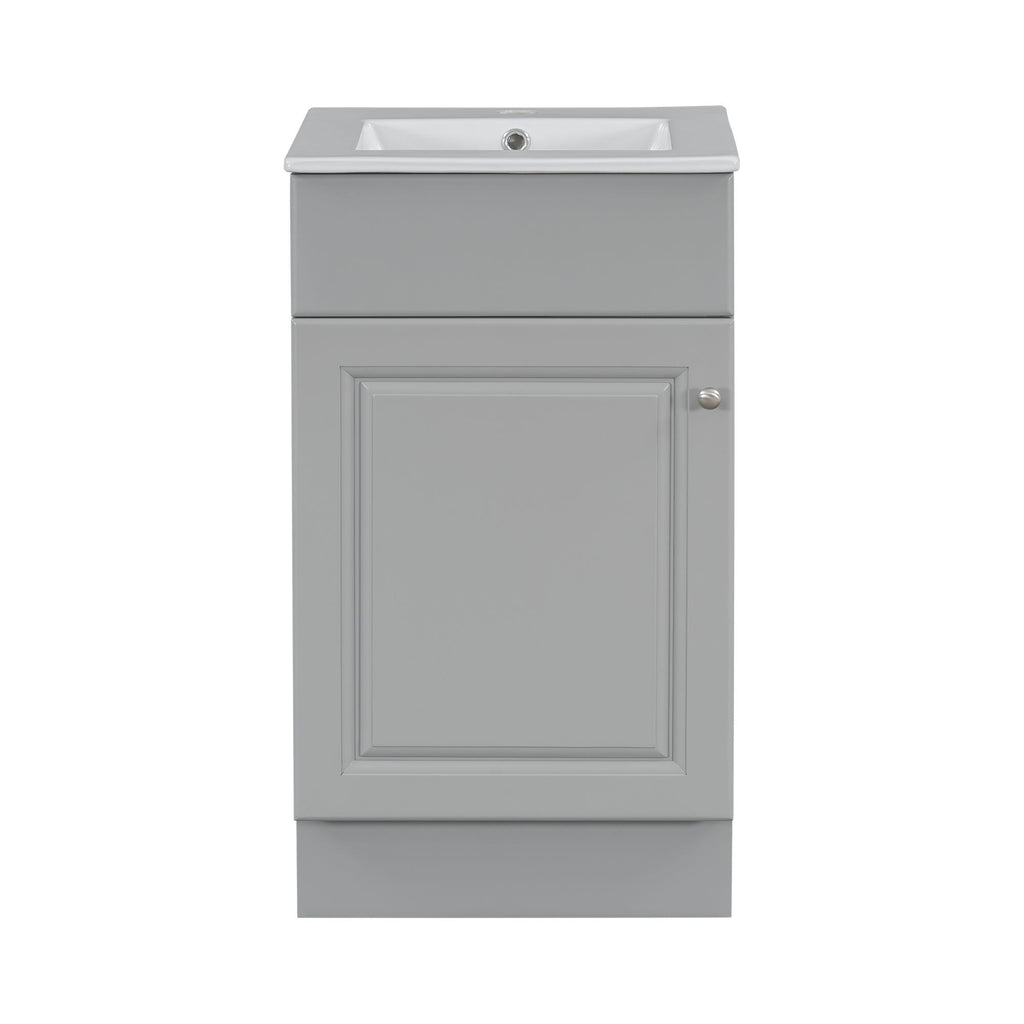 Bathroom Vanity with Sink and Adjustable Shelf - Multiple Colors