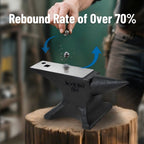 Single Horn Anvil with Robust Cast Steel Construction - Black