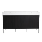 Freestanding Bathroom Vanity With Resin Sink And Storage Cabinet