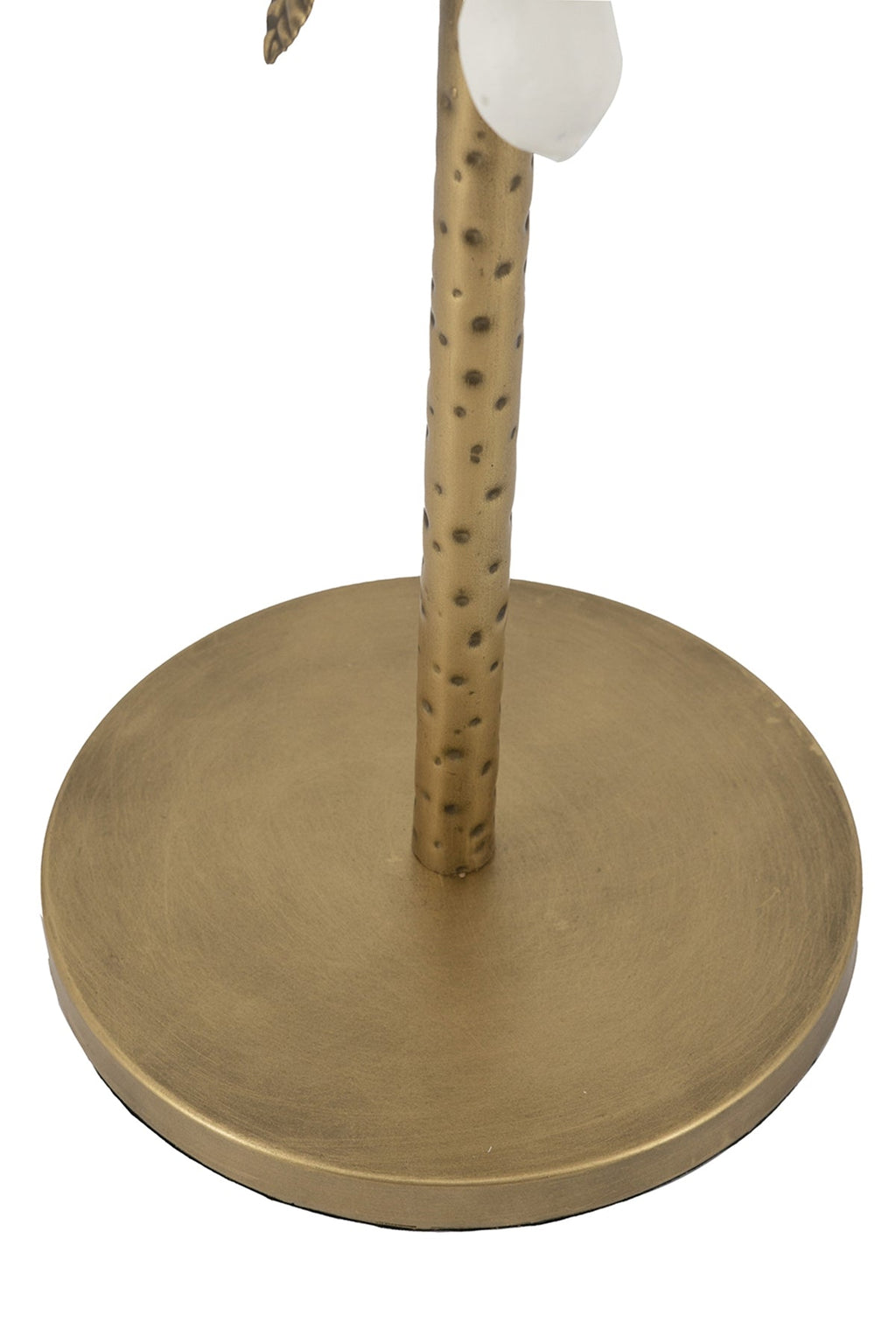 Round Iron Side Table with Botanical Details