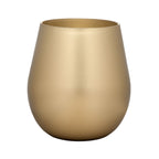 Plastic Wine Glasses Set of 4 with Unbreakable Shatterproof Design - Gold or Pearl Silver