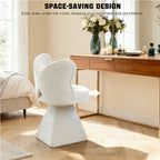 Vanity Chair with Butterfly Back with 360° Swivel - Chenille Velvet