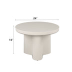 Light Gray End Table with High Gloss Finish - Joane