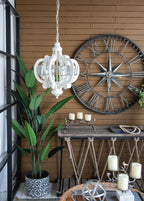Farmhouse Chandelier with Adjustable Chain - Multiple Colors