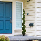 Artificial Outdoor UV Resistant Boxwood Topiary Spiral Tree - Green